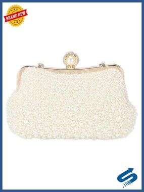 Pearl Clutch Bag Evening Purses Women Handmade Crossbody Wristlet